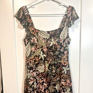 Tropical print sundress
